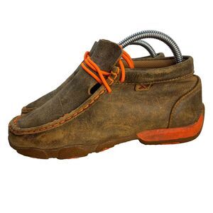 Twisted X Boy's Size 3 M Chukka Driving Mocs Moc Toe Leather Shoes